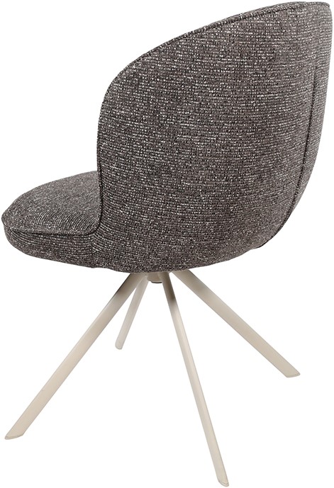 Nijwie MySons Kate eetkamerstoel - off-white draaipoot 360 - Present - Dark brown 456 - Unique Collection