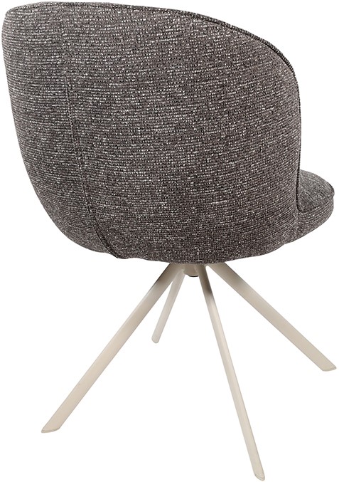 Nijwie MySons Kate eetkamerstoel - off-white draaipoot 360 - Present - Dark brown 456 - Unique Collection