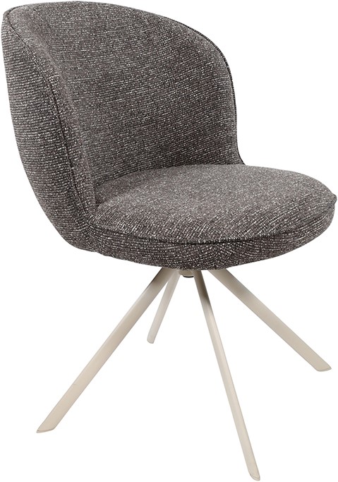Nijwie MySons Kate eetkamerstoel - off-white draaipoot 360 - Present - Dark brown 456 - Unique Collection