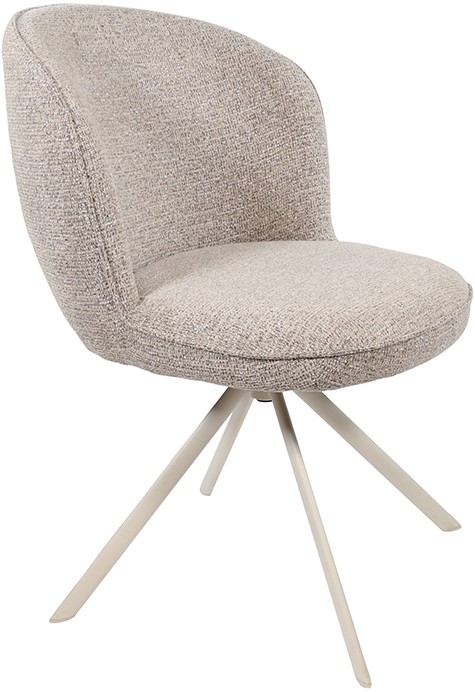 Nijwie MySons Kate eetkamerstoel - off-white draaipoot 360 - Present - Sandy 121 - Unique Collection