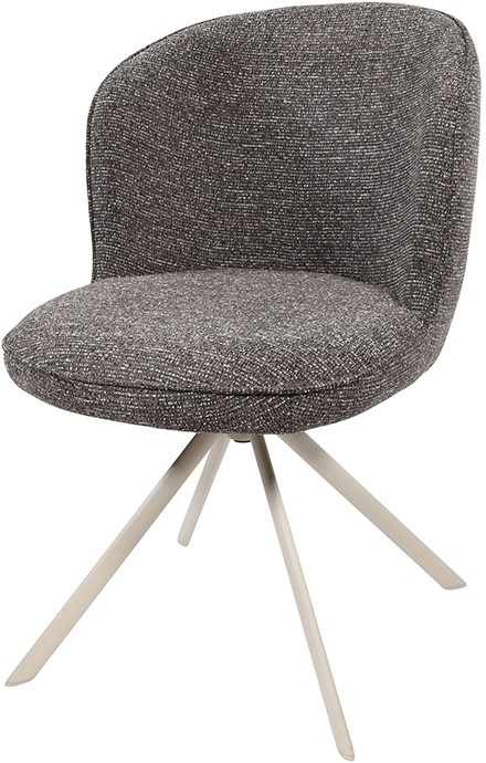 Nijwie MySons Kate eetkamerstoel - off-white draaipoot 360 - Present - Dark brown 456 - Unique Collection