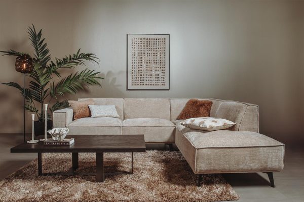 Tower Living Leeds 2 5-AL + Ottoman R - Touch 102 Beige