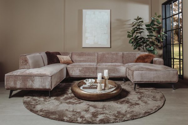 Tower Living Leeds Ottoman L - 2 5 - Chaise R - Touch 04 Taupe