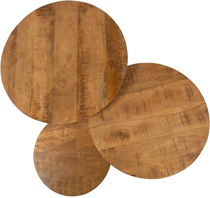 Nijwie MySons München salontafel rond, set van 3, Smooth Natural - Must Have Collection