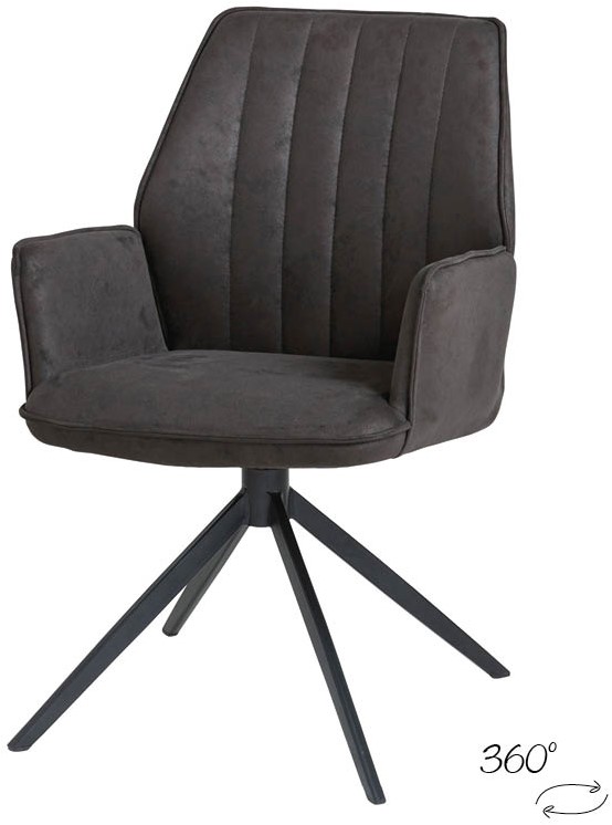 Nijwie MySons Neva eetkamerstoel - draaipoot 360ARS - Cowboy - Grey 104 - Unique Collection