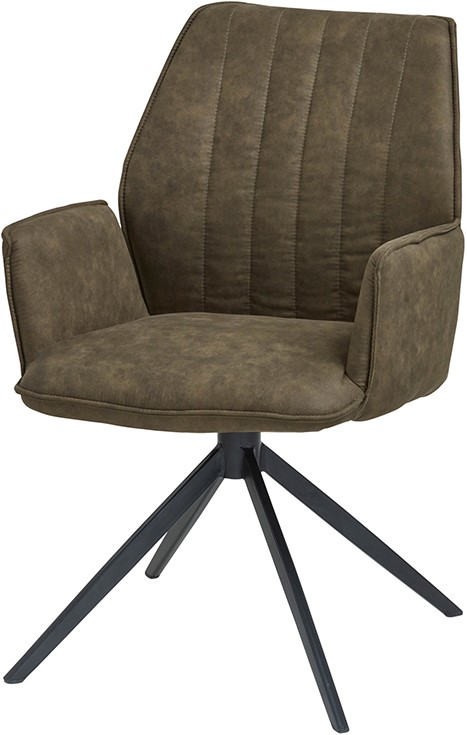 Nijwie MySons Neva eetkamerstoel - draaipoot 360ARS - Cowboy - Olive 411 - Unique Collection