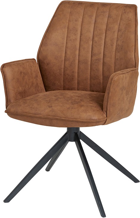 Nijwie MySons Neva eetkamerstoel - draaipoot 360ARS - Micro Tan - 005 - Unique Collection