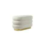 Light & Living Poef 80x40x45 cm LYALL teddy crème+goud