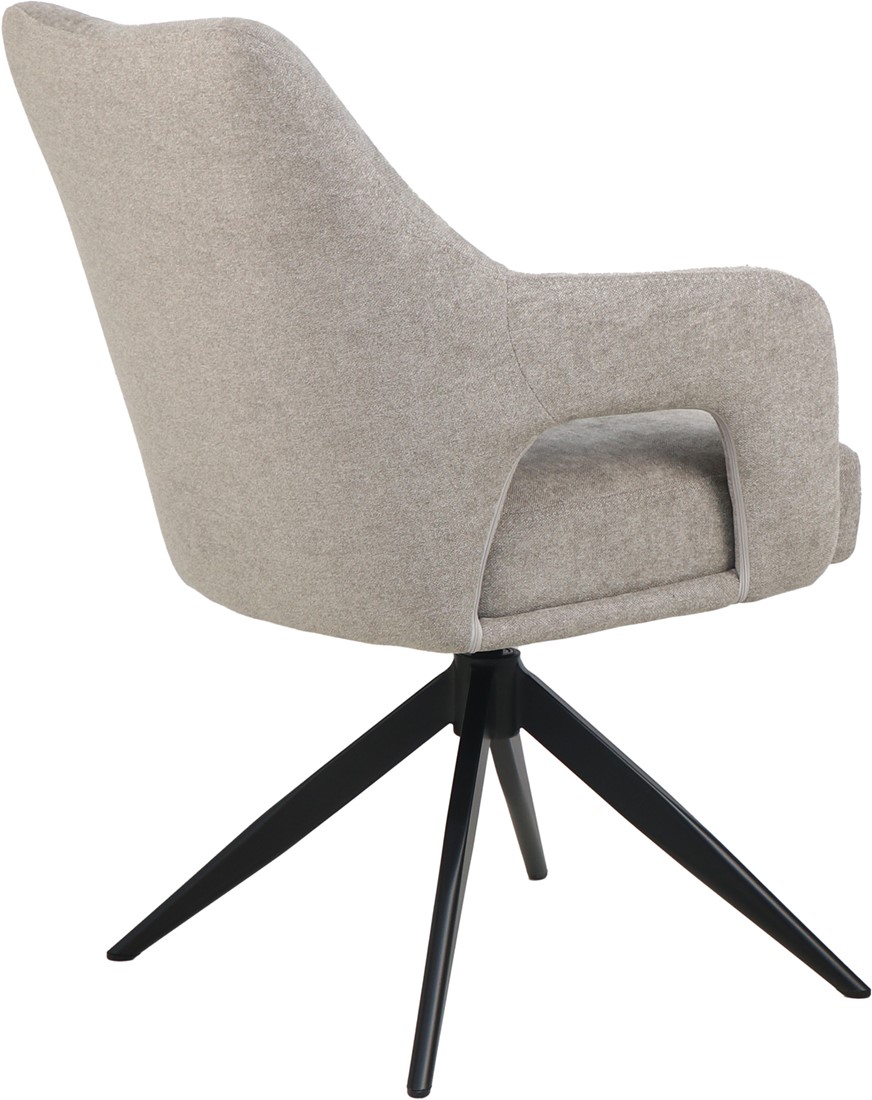 Nijwie MySons Reggy eetkamerstoel - arm OPEN - draaipoot 360 ARS - Perfect Harmony - Ivory 02 - Unique Collection