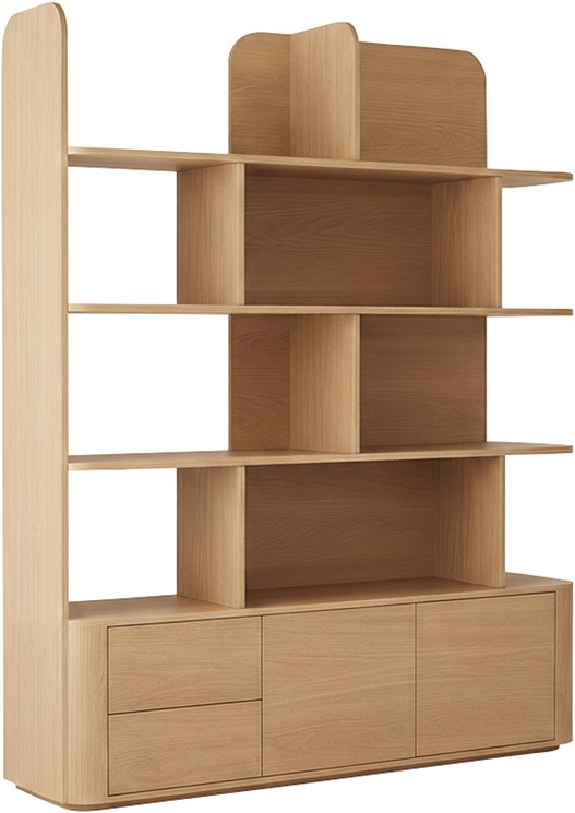 Nijwie Dutch Industries Rovaniemi wandkast 140 met 2 deuren en 2 lades, Natural Oak - Oak Collection