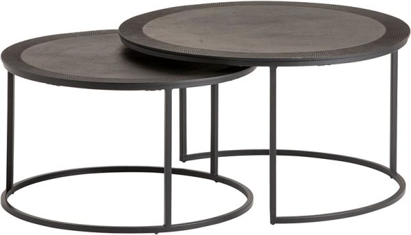Nijwie MySons Salento salontafel, set van 2, Black Antique - Mix & Match Collection