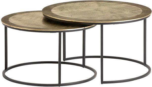 Nijwie MySons Salento salontafel, set van 2, Brass Antique - Mix & Match Collection