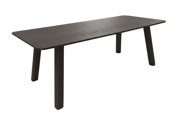 Nijwie Dutch Industries Salo eetkamertafel 160, langwerpig met ronde hoeken, Dark Chocolate - Oak Collection