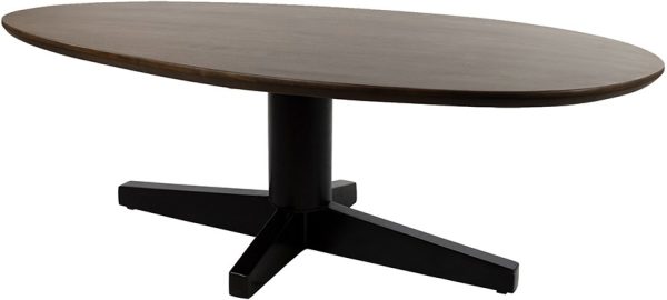 Nijwie MySons Salontafel 130, organisch, poot Black, Mango Brown Walnut - Taurus Table Collection