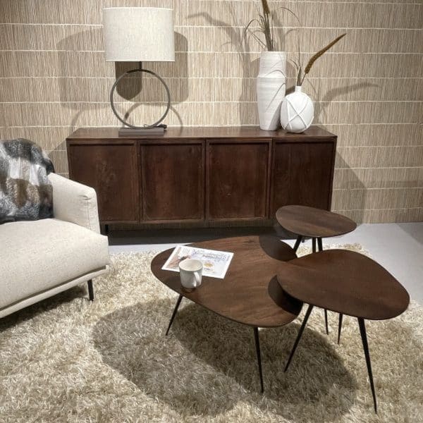 sfeerfoto Livingfurn Brix Loua Brown set of 3