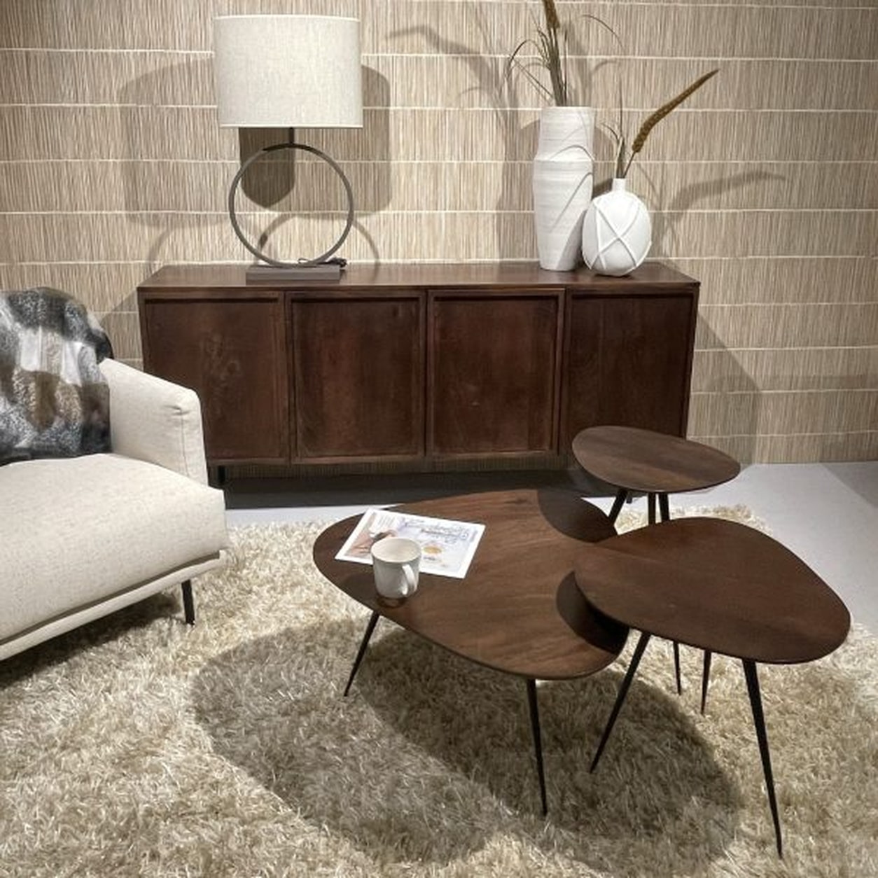 sfeerfoto Livingfurn Brix Loua Brown set of 3