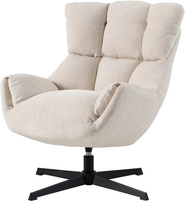 Nijwie MySons Sinatra draaifauteuil 360 - Milan - Cream 103 - Unique Collection