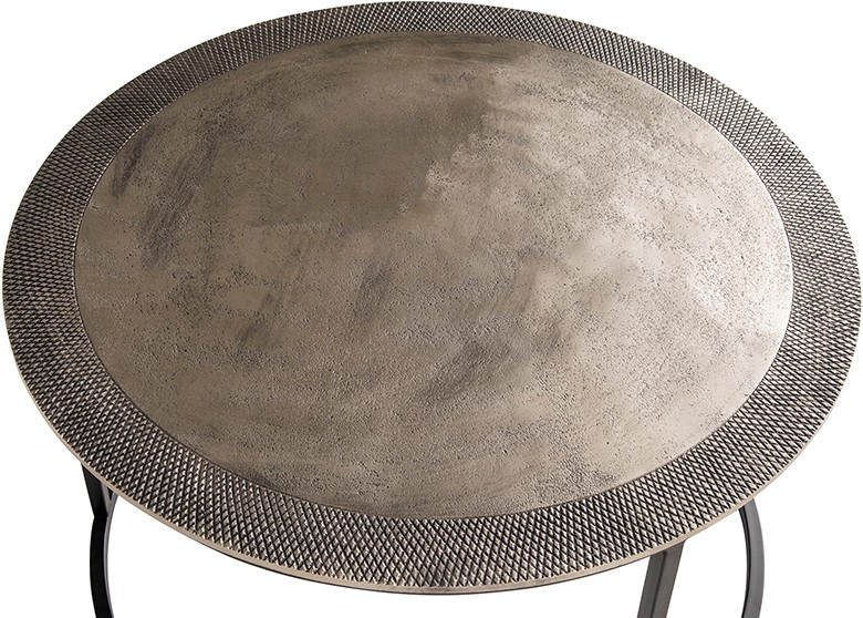 Nijwie MySons Sochi bijzettafel set van 2, Nickel antique - Allure Alu Collection