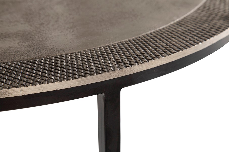 Nijwie MySons Sochi bijzettafel set van 2, Nickel antique - Allure Alu Collection