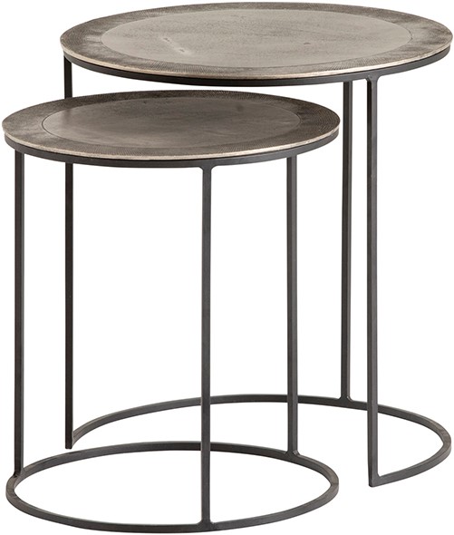 Nijwie MySons Sochi bijzettafel set van 2, Nickel antique - Allure Alu Collection