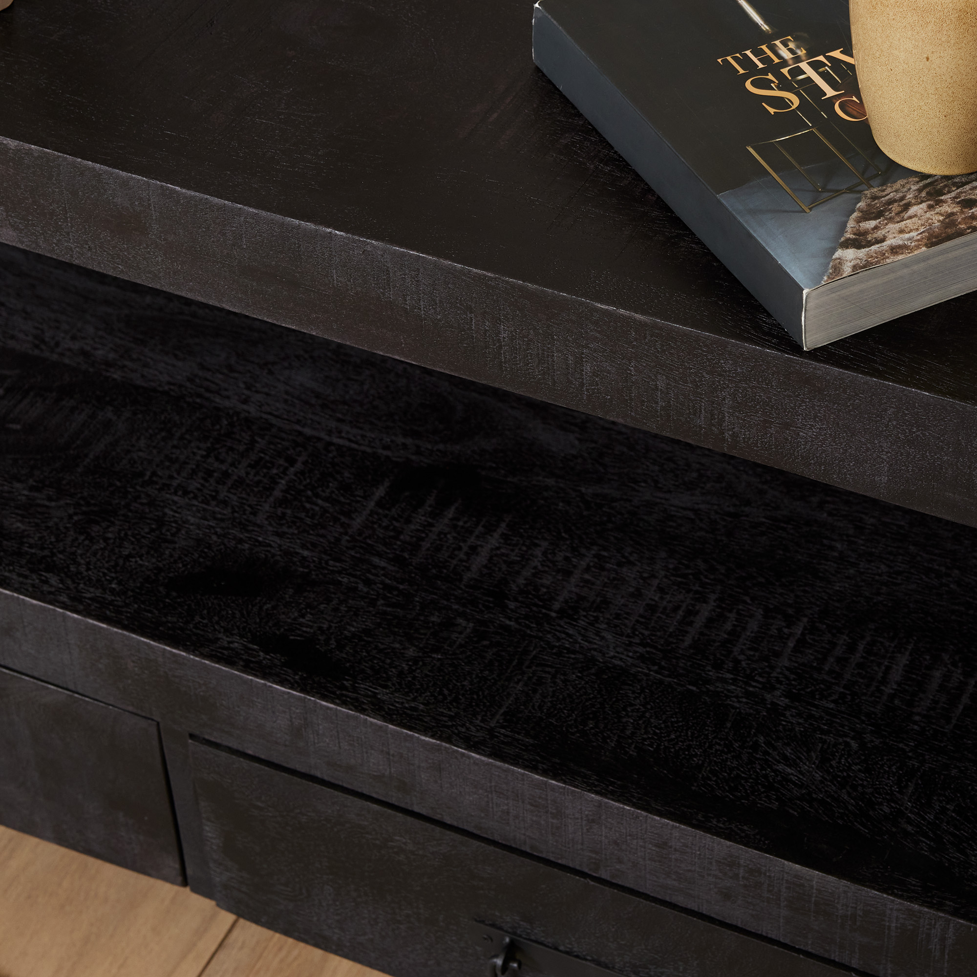 Starfurn Tv meubel Boaz Zwart Mangohout 100 cm