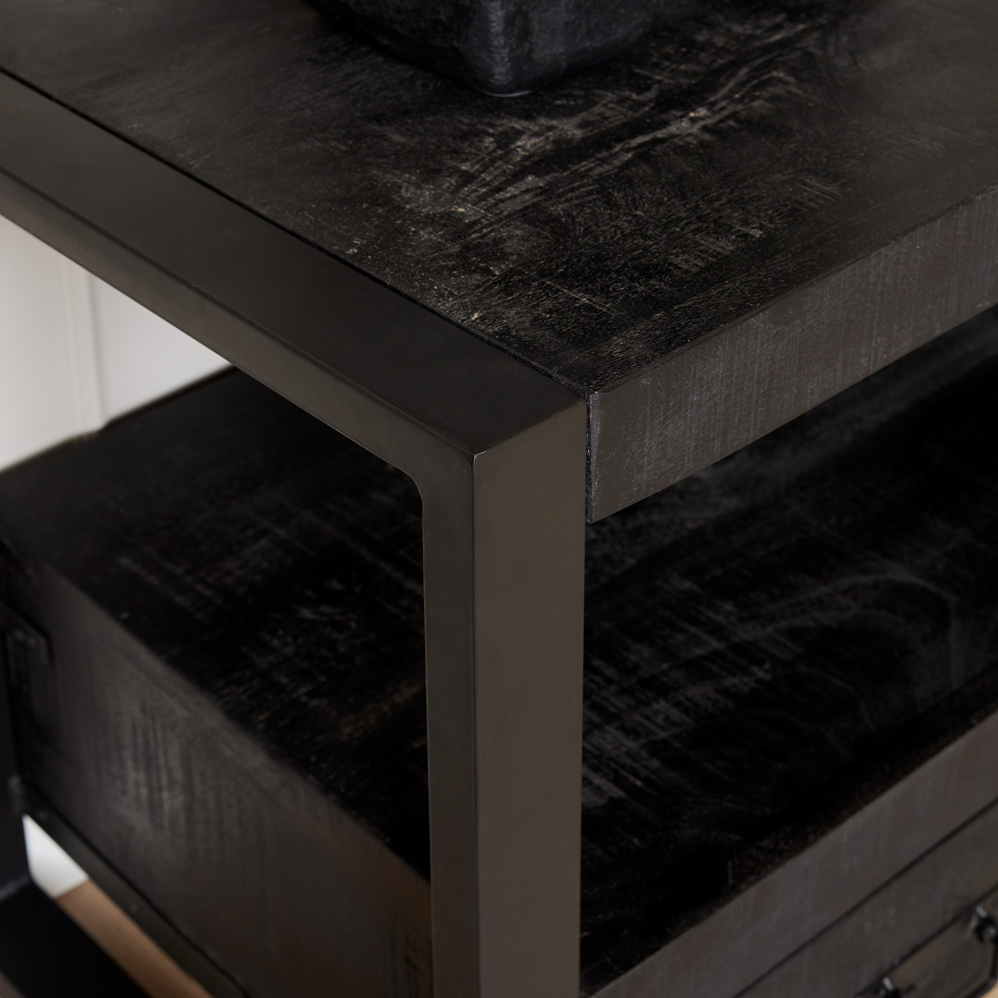 Starfurn Tv meubel Boaz Zwart Mangohout 180 cm