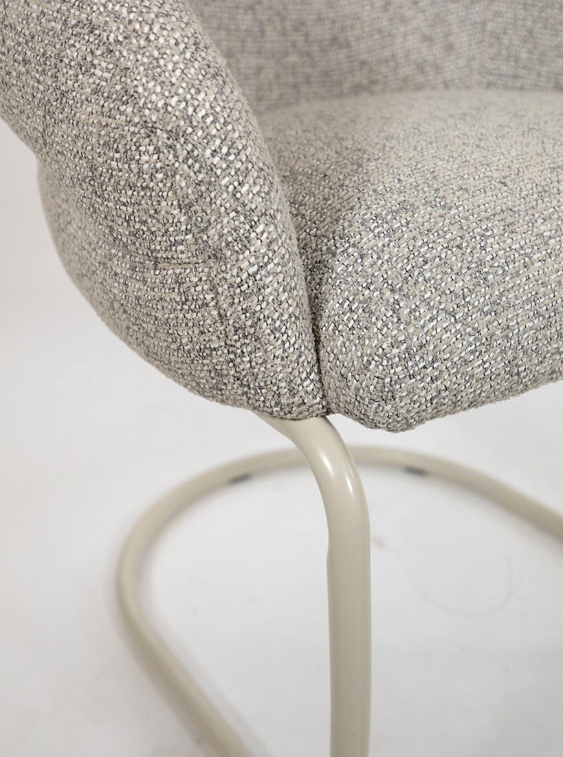 Nijwie MySons Taylor - armstoel - beige onderstel - Puente - Stone 09 - Star Collection