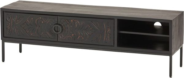 Nijwie MySons TV dressoir 160 met 2 deuren en 2 open vakken (VSR) - Carving Collection
