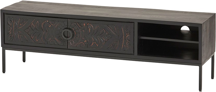 Nijwie MySons TV dressoir 160 met 2 deuren en 2 open vakken (VSR) - Carving Collection