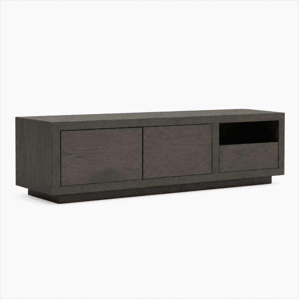 Nijwie Dutch Industries Tampere TV dressoir 150 met 2 deuren, 1 lade en 1 open vak, Dark Chocolate - Oak Collection