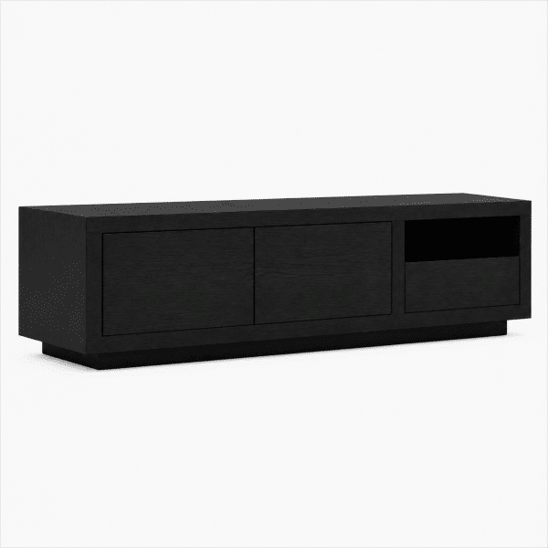 Nijwie Dutch Industries Tampere TV dressoir 150 met 2 deuren, 1 lade en 1 open vak, Intense Black - Oak Collection