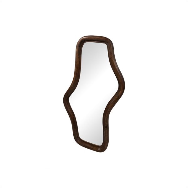 Nijwie MySons Wavy spiegel 80, Mango Brown Walnut - Woody Collection