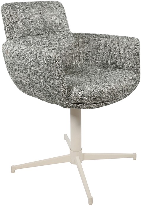 Nijwie MySons William armstoel - off-white draaipoot 360 - Field - Green 356 - Unique Collection