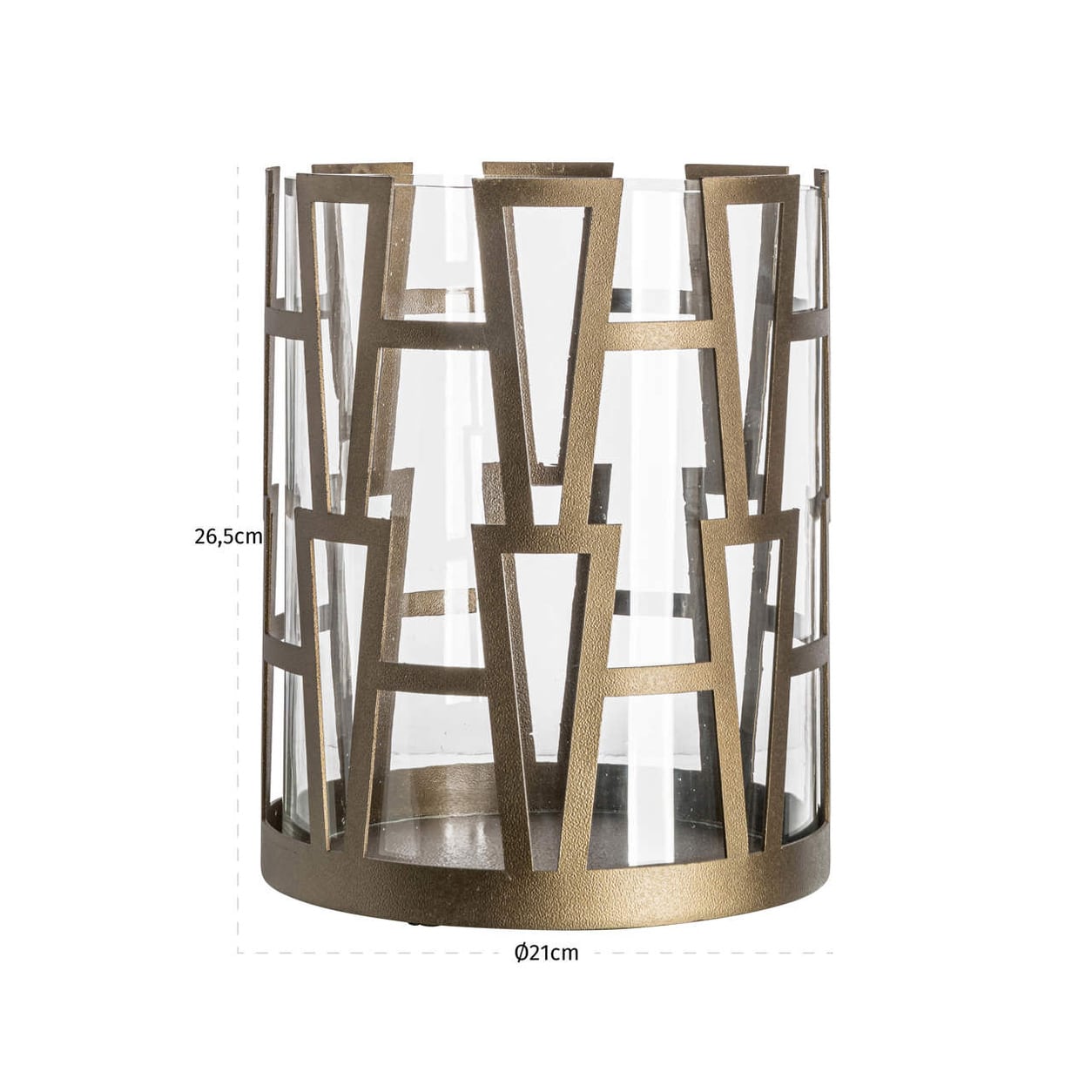 Richmond Interiors Windlicht Shandy brass antique small