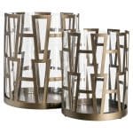 Richmond Interiors Windlicht Shandy brass antique small
