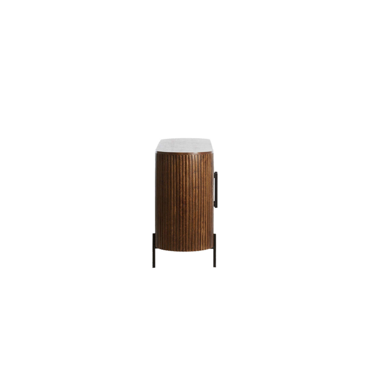 zijkant Light & Living Kast 140x40x78 cm DUMOSI hout donker bruin