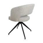 zijkant Nijwie MySons Claus armstoel - draaipoot 360 - Milan - Cream 103 - Unique Collection