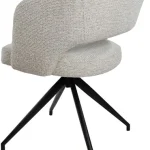 zijkant Nijwie MySons Claus armstoel - draaipoot 360 - Milan - Cream 103 - Unique Collection