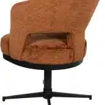 zijkant Nijwie MySons Friso armstoel - draaipoot 360 - Solo - Brandy 272 - Unique Collection