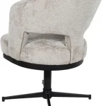 zijkant Nijwie MySons Friso armstoel - draaipoot 360 - Solo - Liver 170 - Unique Collection
