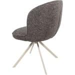 zijkant Nijwie MySons Kate eetkamerstoel - off-white draaipoot 360 - Present - Dark brown 456 - Unique Collection