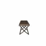 zijkant Tower Living Bolton Bankje 155 - fabric Genova Taupe 101