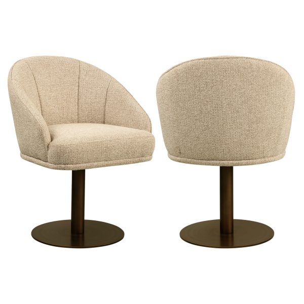 Richmond Interiors Eetkamerstoel Beverly natural fancy swivel