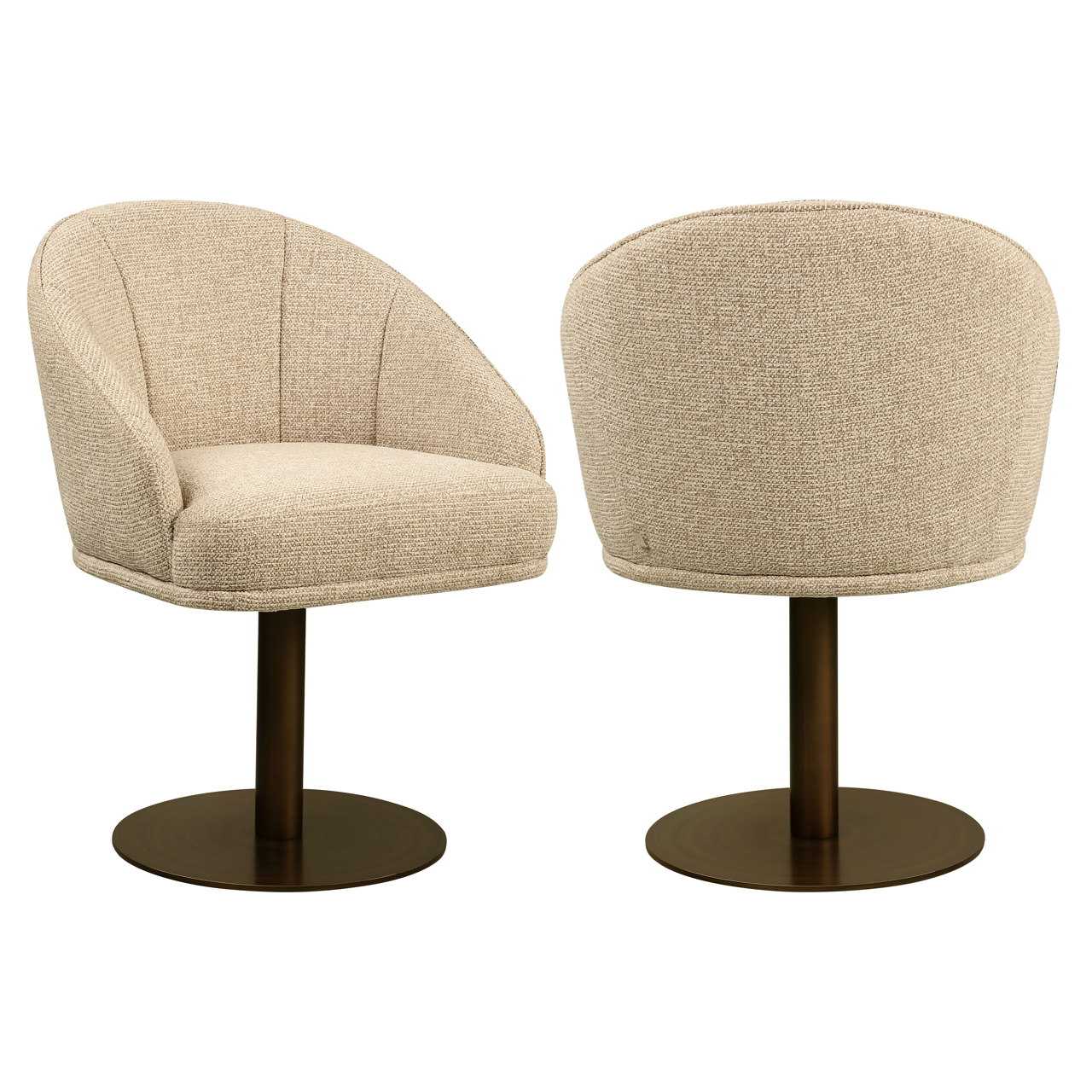 Richmond Interiors Eetkamerstoel Beverly natural fancy swivel