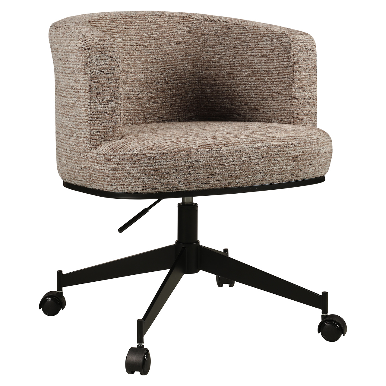 Richmond Interiors Eetkamerstoel Rochenne mocca linear swivel on wheels