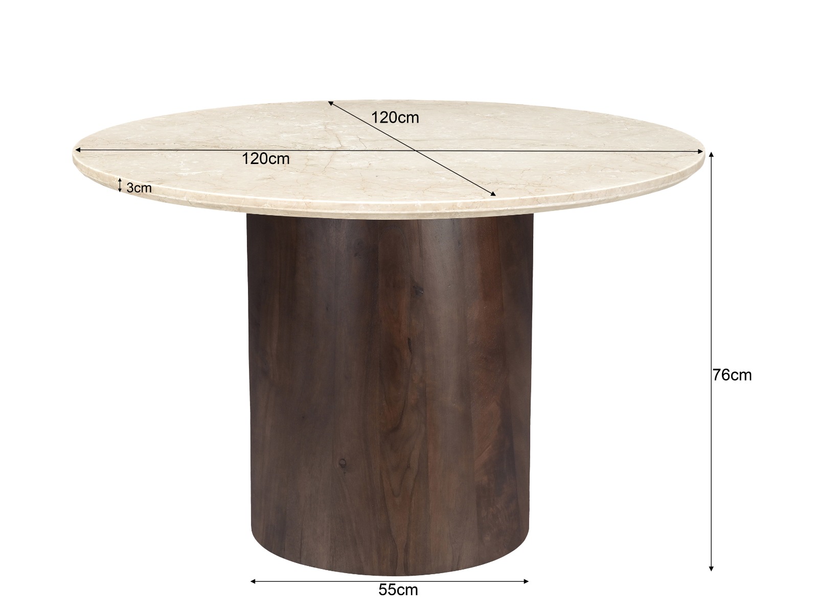 Livingfurn Brix Bottecino Round 120cm
