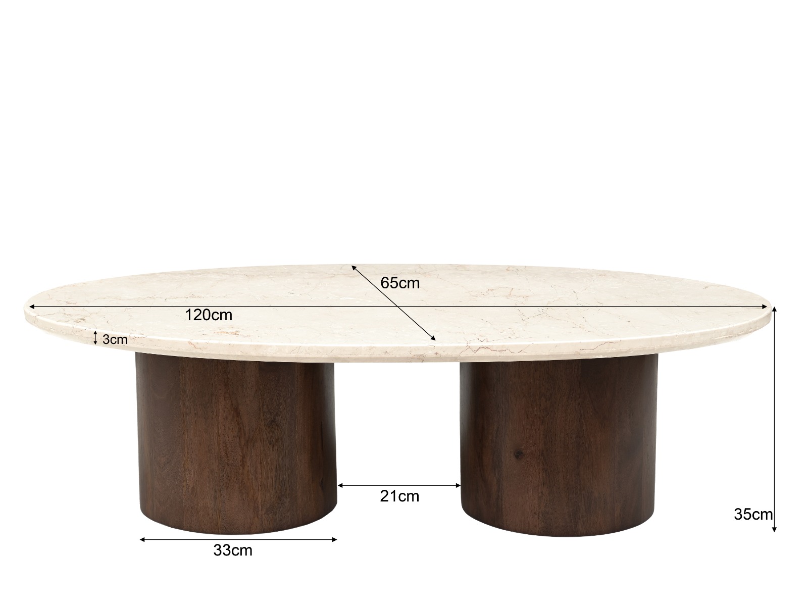 Livingfurn Brix Duno Bottecino 120cm