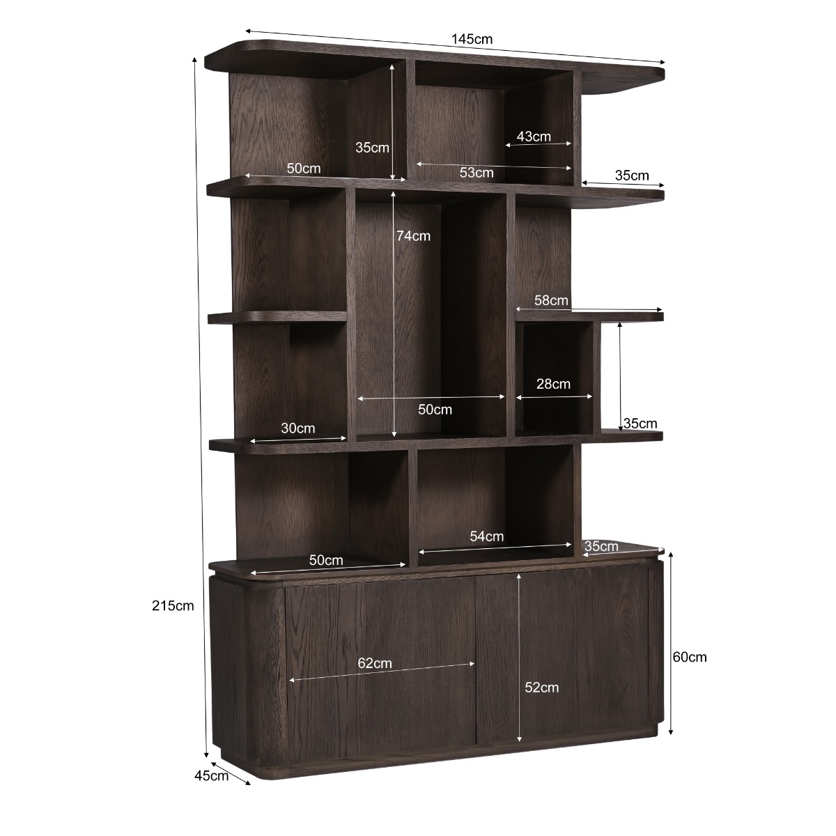 Livingfurn Rivano Basalt 145cm