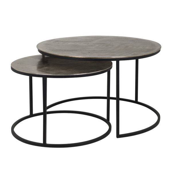 Richmond Interiors Salontafel Asher champagne gold (Set of 2)