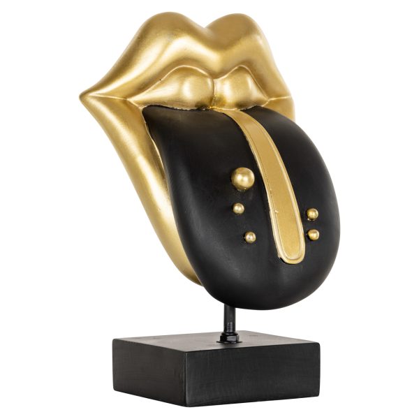 Richmond Interiors Decoratief object Tongue black/gold